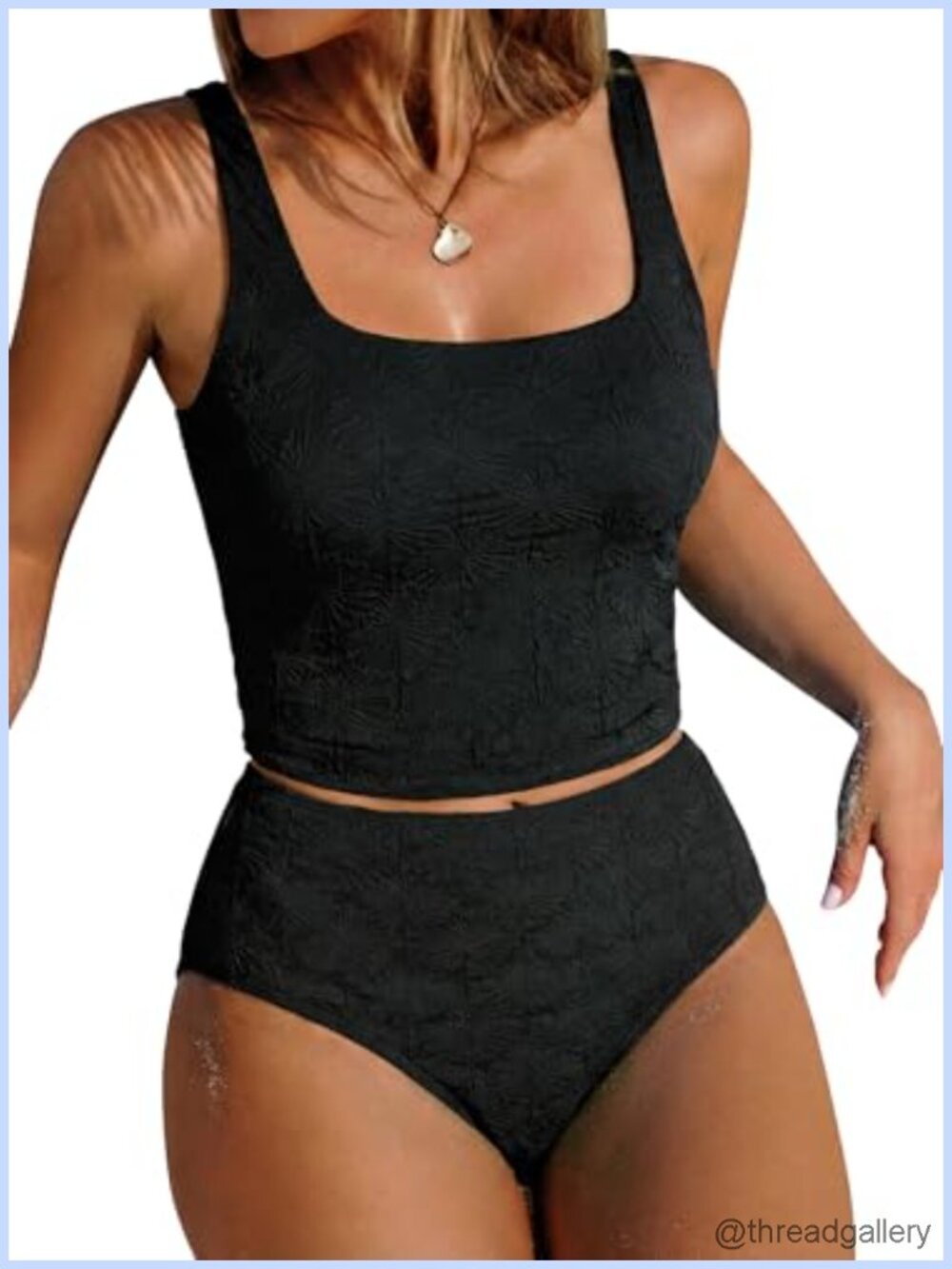 Women's Tankini Swimsuits 2 Piece Tummy Control High Waisted Bathing Suits,